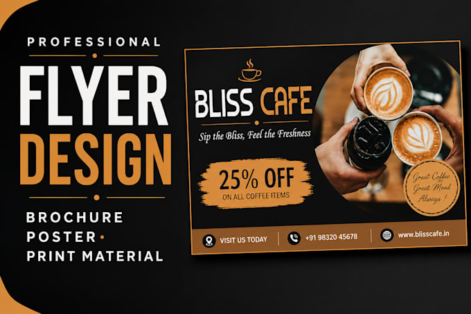 design professional flyer, brochure, poster and print materials