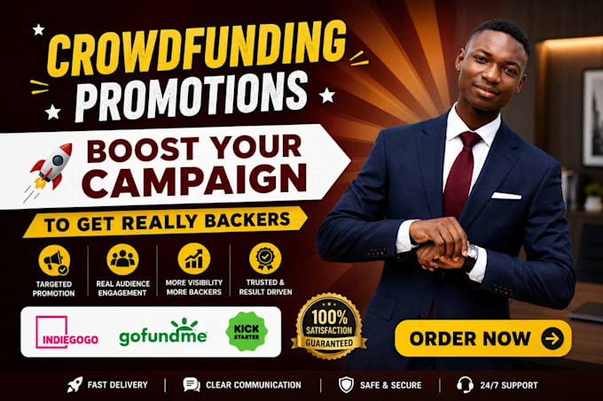 launch crowdfunding campaign for kickstarter, gofundme, indiegogo