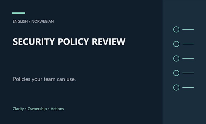 review and improve your information security policies