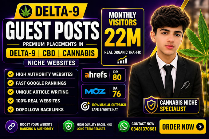 publish high da delta 9 cbd cannabis guest posts with dofollow backlinks
