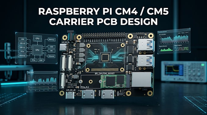 design raspberry pi cm4 cm5 compute module carrier pcb and industrial pcb