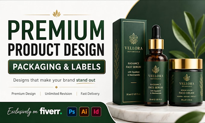 design packaging, label and box design