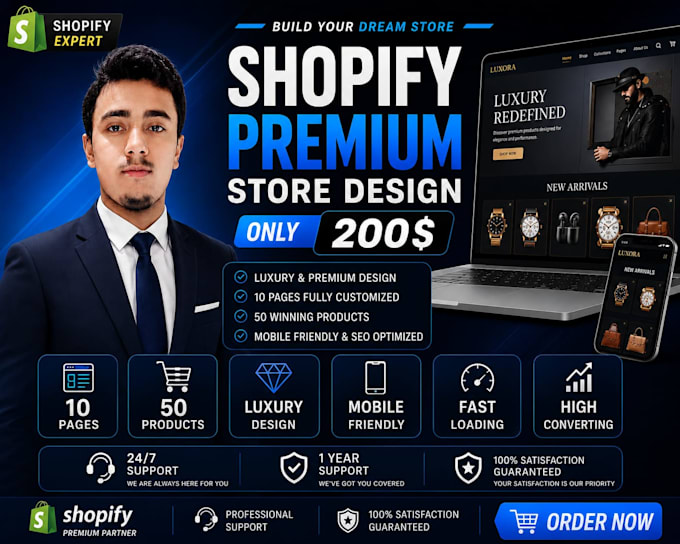 make 6 figure shopify dropshipping store or shopify website