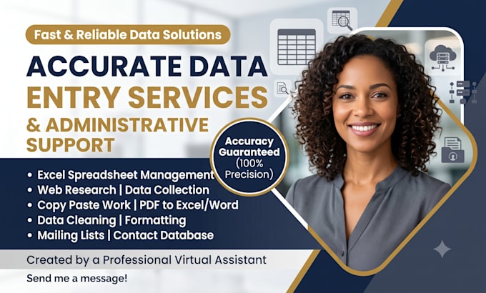do accurate data entry, copy typing and document formatting