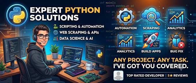 help you with any kind of python project