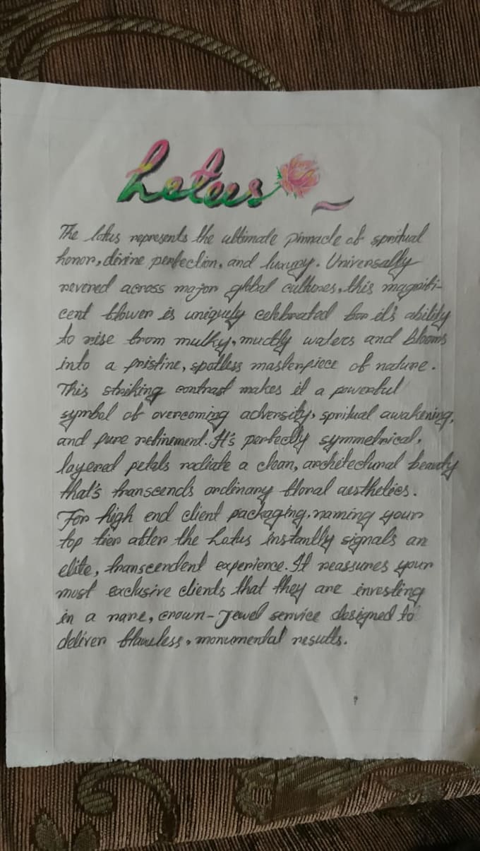 write personalized handwritings for you