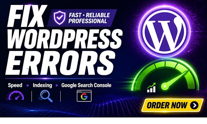 fix word press errors, speed optimization and google indexing issues
