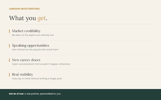 ghostwrite linkedin content for executive personal branding