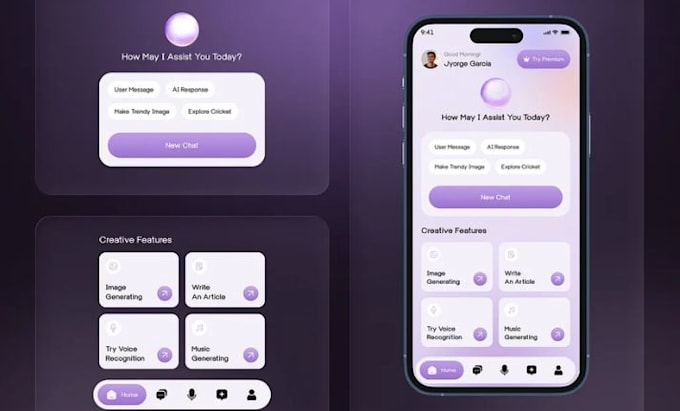 develop ai mobile app, ai app, android, IOS app as ai app developer