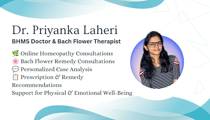 provide personalized homeopathy and bach flower consultation
