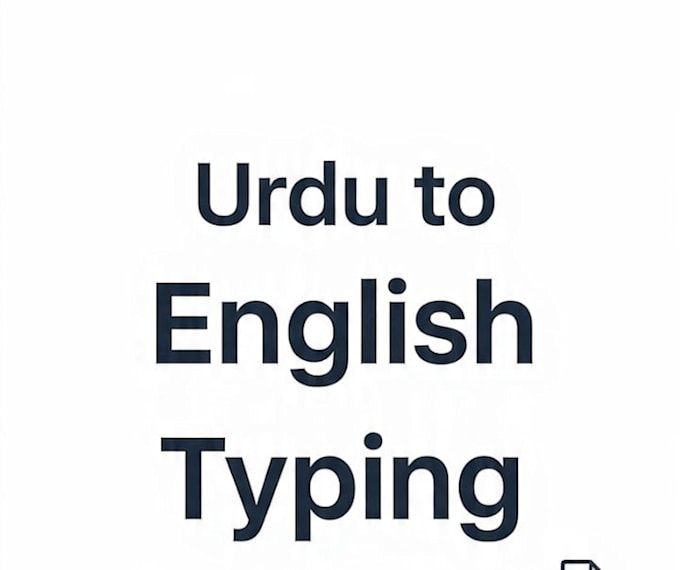 do fast and accurate urdu to english typing and data entry