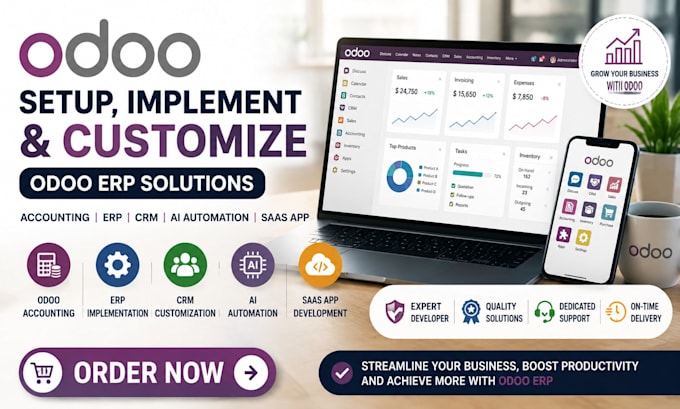 setup odoo accounting module implement erp customize ai automation CRM saas app