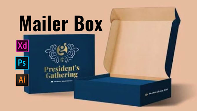 create mailer box design, subscription box, packaging box design with 3d mockup