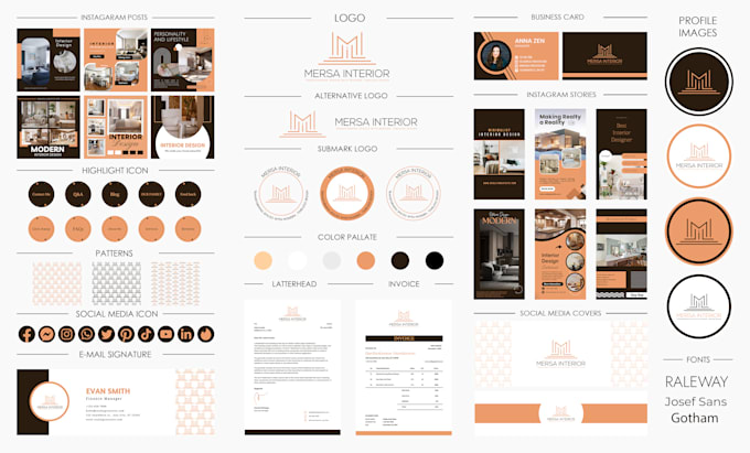 do minimal logo, branding kit, brand identity, and web design