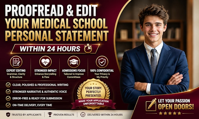 edit your medical school personal statement eras within 24 hours