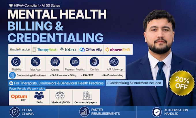 do mental health billing in therapynotes, simplepractice, tebra, office ally