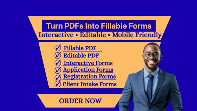 create fillable PDF forms, editable and interactive PDF documents