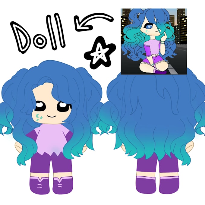 create a custom plush design based on your oc