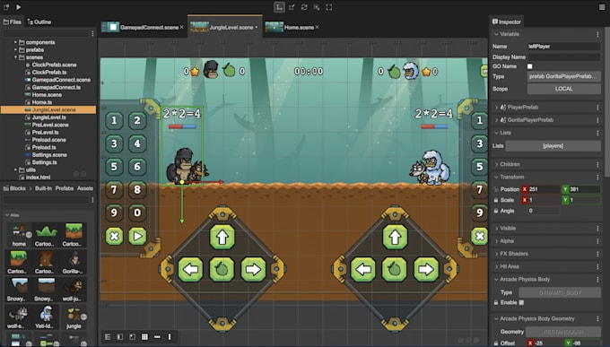develop an HTML5 browser game using phaser js and javascript