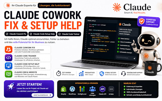 claude cowork fix claude code trainer claude crm website claude code setup help