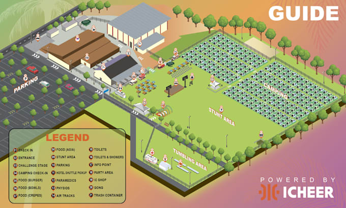 design custom isometric map, 3d vector map and event map illustration