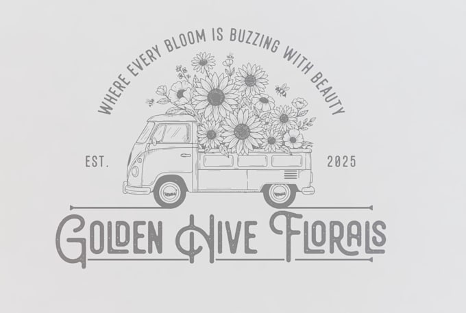 do vintage illustration whimsical hand drawn logo