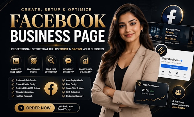 create and setup facebook business page