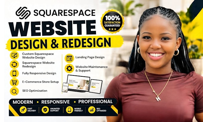 build squarespace website, design and redesign squarespace website development