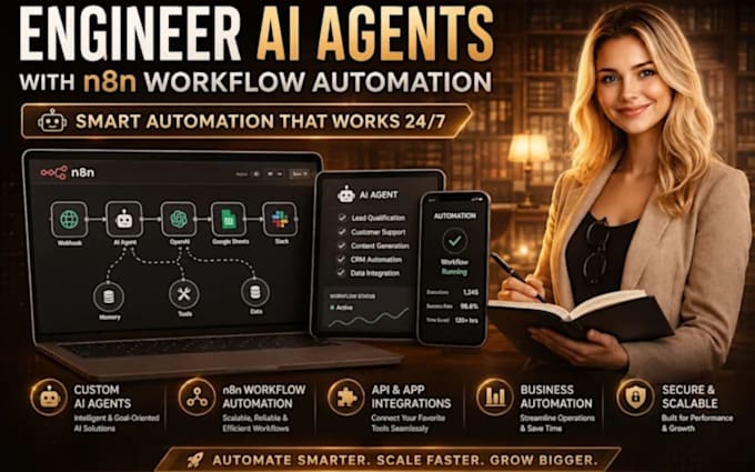 engineer n8n ai agent automation workflow,  build custom ai agents n8n workflow