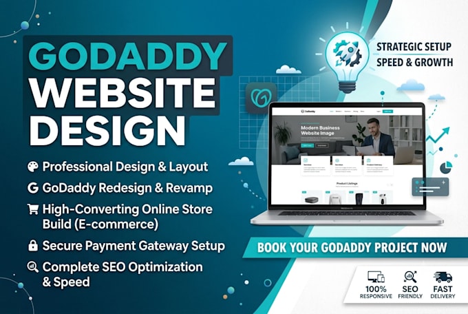 do godaddy website design, godaddy redesign, or build godaddy online store, SEO