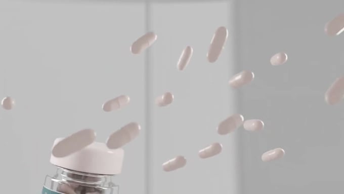 create 3d supplement animation, 3d bottle design, 3d product animation cgi video