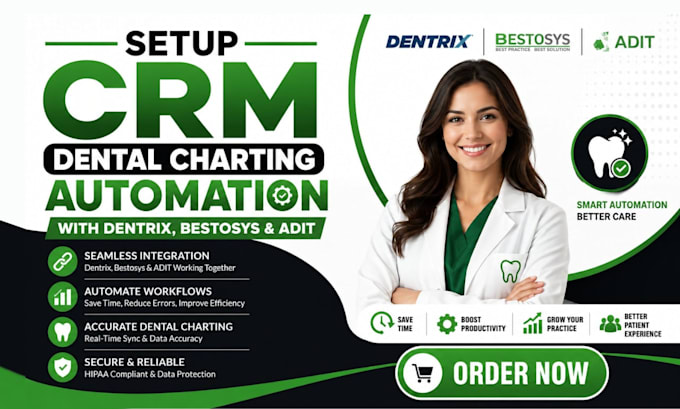 setup CRM dental charting automation using dentrix bestosys adit carestack