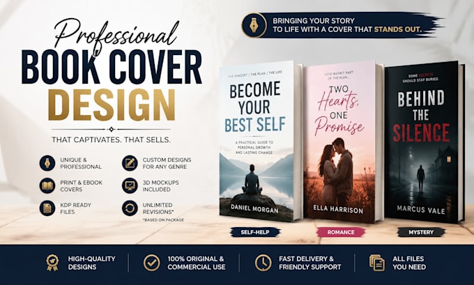 design professional book cover and ebook cover