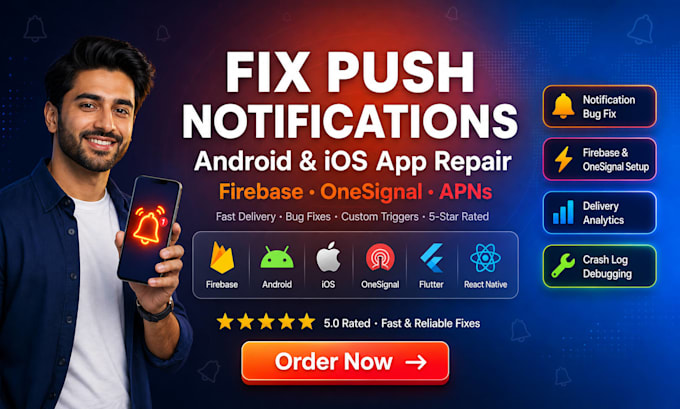 fix mobile app notification fix flutter app errors debug ios firebase onesignal
