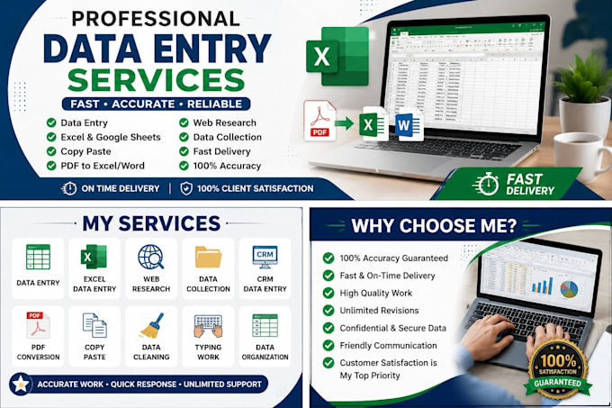 data entry, web research, copy paste and typing