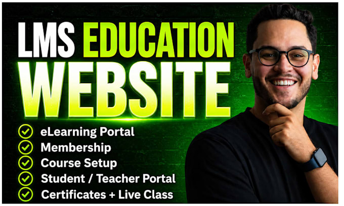 build lms website, online course website, elearning website with learndash
