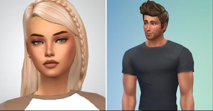 do 3d sim 4 character modeling, sim 4 animation,  sim 4 cc
