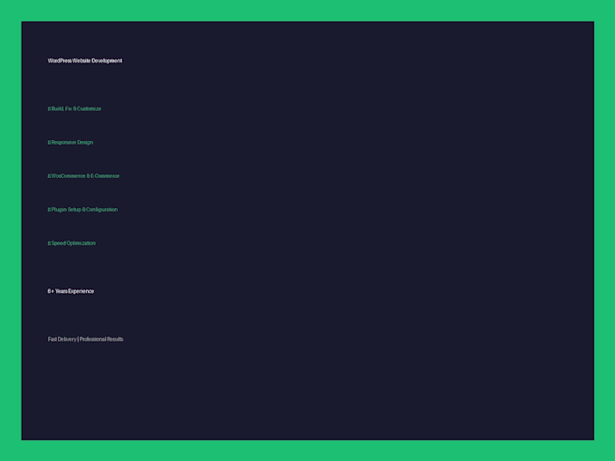 build, fix or customize your wordpress website