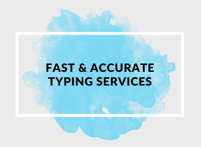 do accurate data entry, copy typing, PDF to word and excel