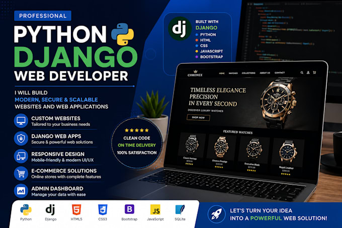 develop a python django web application or website
