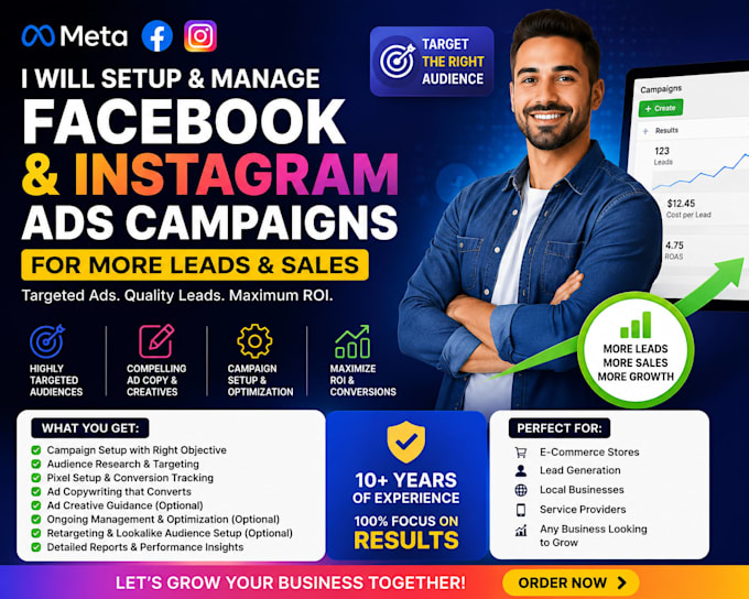 setup meta facebook instagram ads for more leads or sales