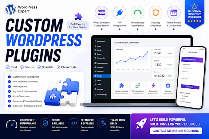 develop custom wordpress plugins and fix bugs for optimal site performance