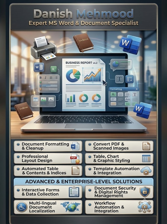 be your expert ms word document designer and formatter