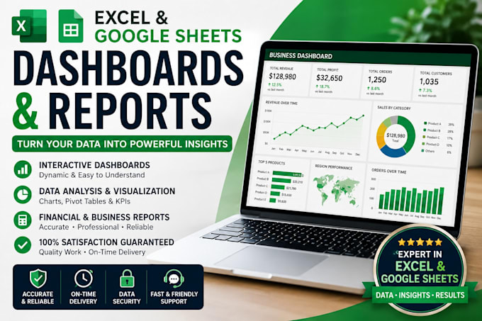 create professional excel spreadsheets and dashboards