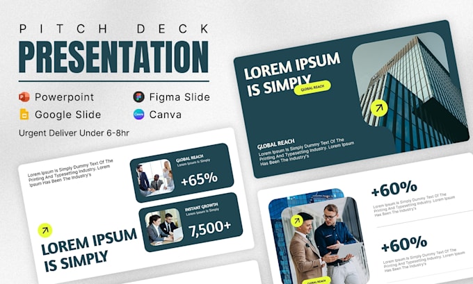 do powerpoint redesign, slides deck design, powerpoint slides and pitch deck