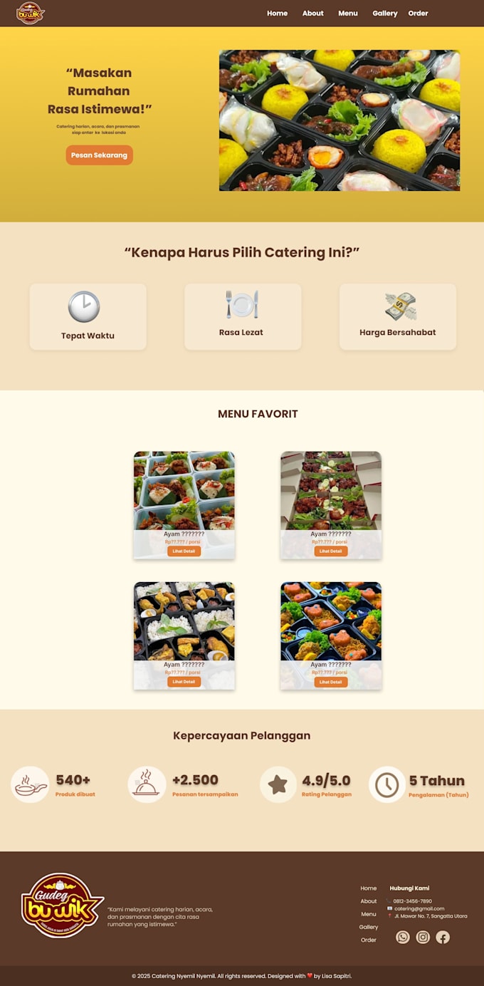 design a modern traditional and responsive website UI