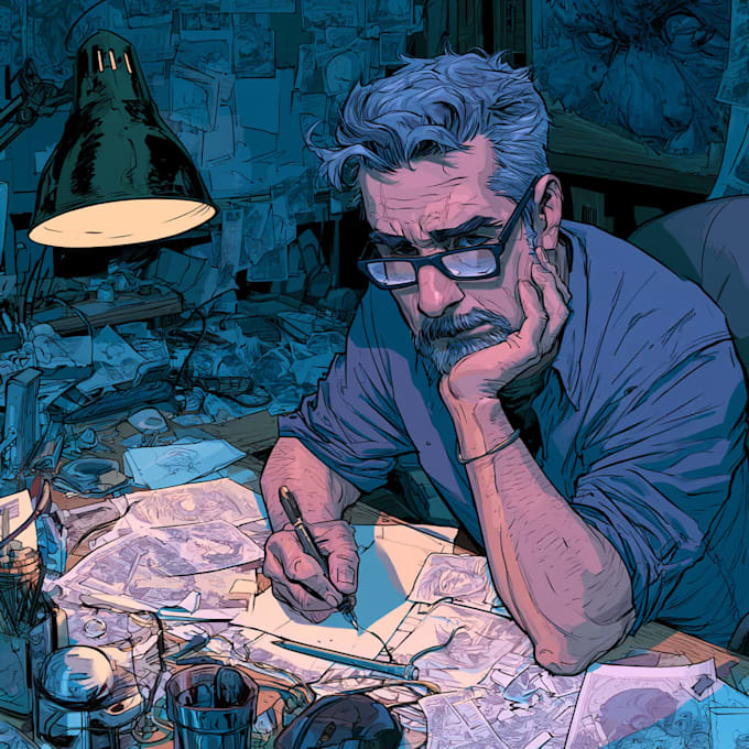 comic book illustration with comic book illustrator
