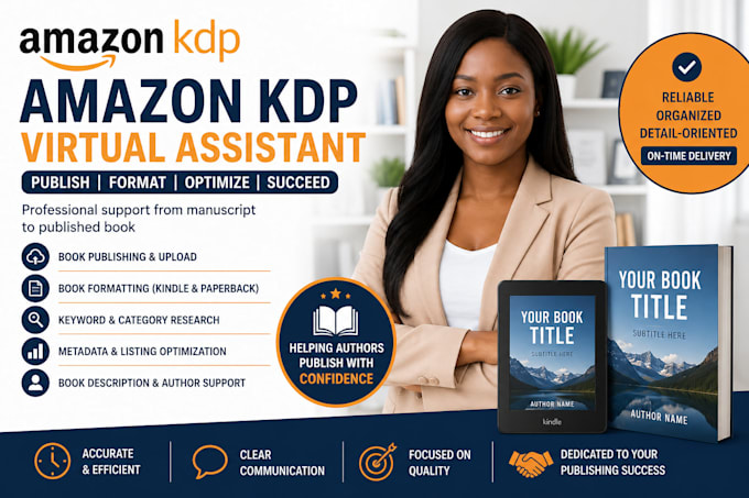 be your amazon virtual author assistant for book publishing and formatting
