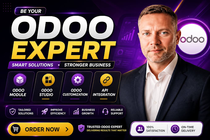 be your odoo expert, odoo module odoo studio odoo customization, API integration