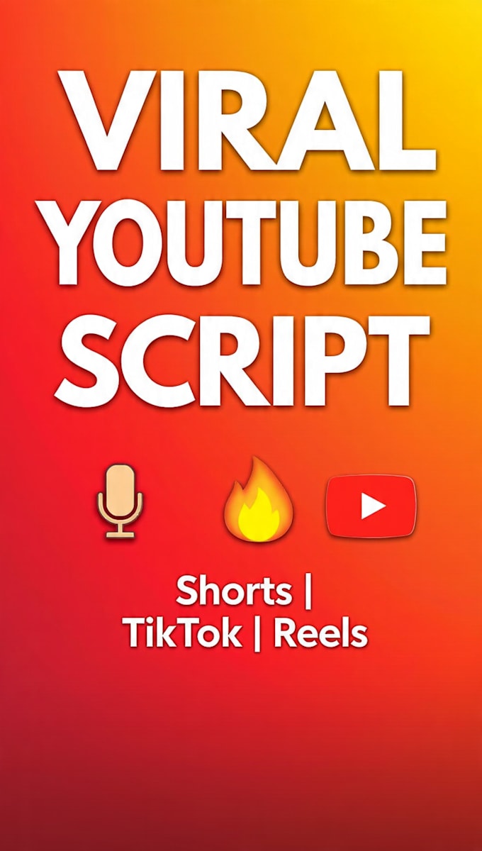 write viral youtube shorts scripts , tik tok and reels scripts